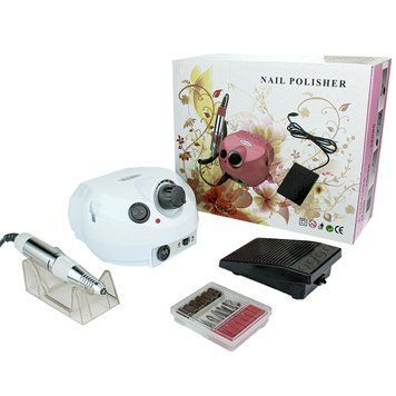 Фрезер для маникюра Nail Master ZS 601 65W 45000об + фрезы для аппаратного маникюра DM 202 фрейзер дрель xh1100028 фото